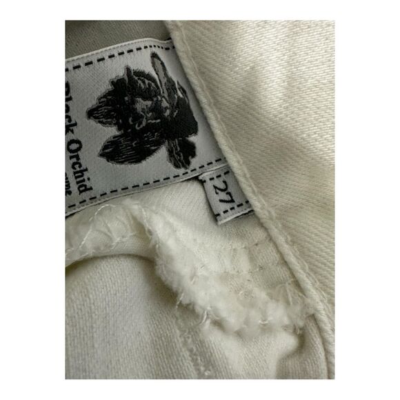 NWOT Black Orchid Mid Rise Ankle Zipper Skinny Jeans White Women's Sz 27 - Picture 10 of 10